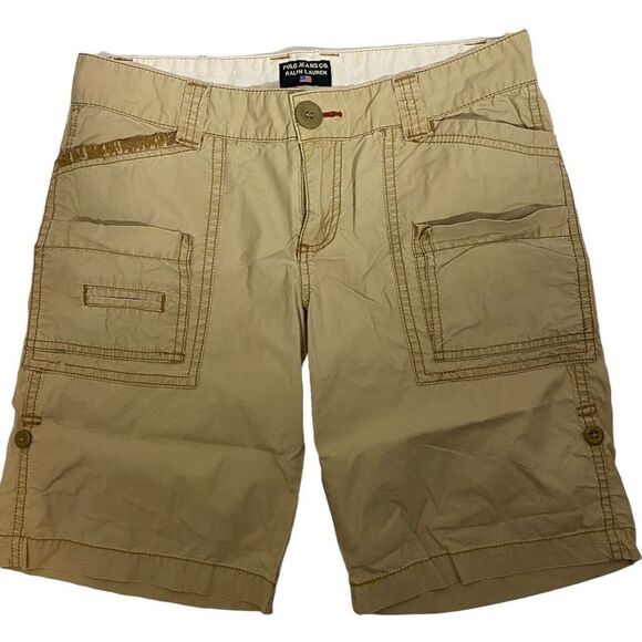 Ralph Lauren Roll up Kaki Shorts Size 4 - Picture 1 of 4